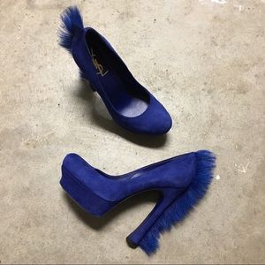 Authentic YSL Suede Mohawk Pumps